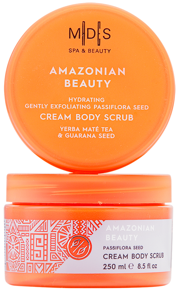 Кремовий скраб для тіла AMAZONIAN BEAUTY yerba mate tea & guarana seed