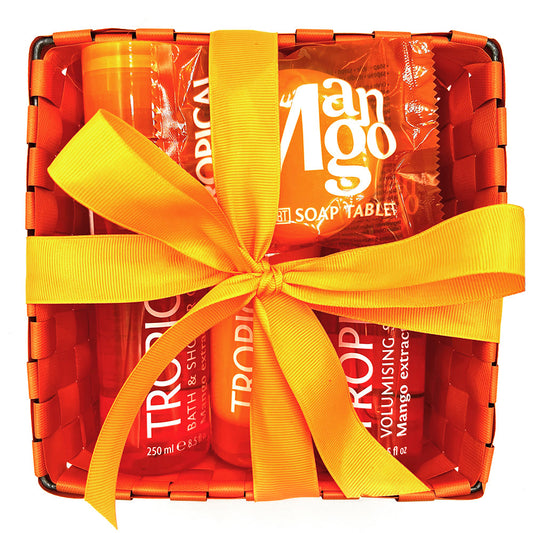 Набір: гель для душу, шампунь, мило, крем для рук TROPICAL MANGO
