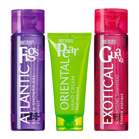 Набір: гель для душу, шампунь, крем для рук GUAVA & FIGS & PEAR