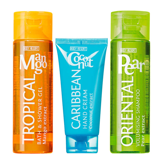 Набір: гель для душу, шампунь, крем для рук MANGO & PEAR & COCONUT