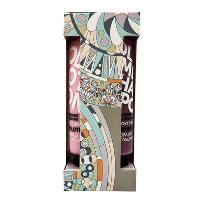 Набір: гель для душу, лосьйон для тіла, шампунь, крем для рук GROOVY & DANDY AUTHENTIC COCOA