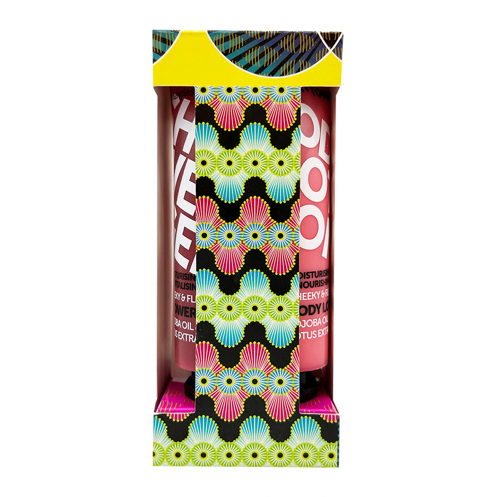 Набір: гель для душу, лосьйон для тіла, шампунь, крем для рук CHEEKY & FLIRTY SOPHISTICATED LOTUS