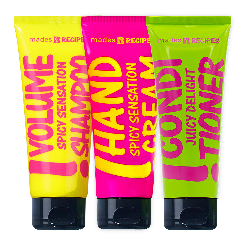 Косметичка-набір: кондиціонер, шампунь, крем для рук SPICY SENSATION &  JUICY DELIGHT