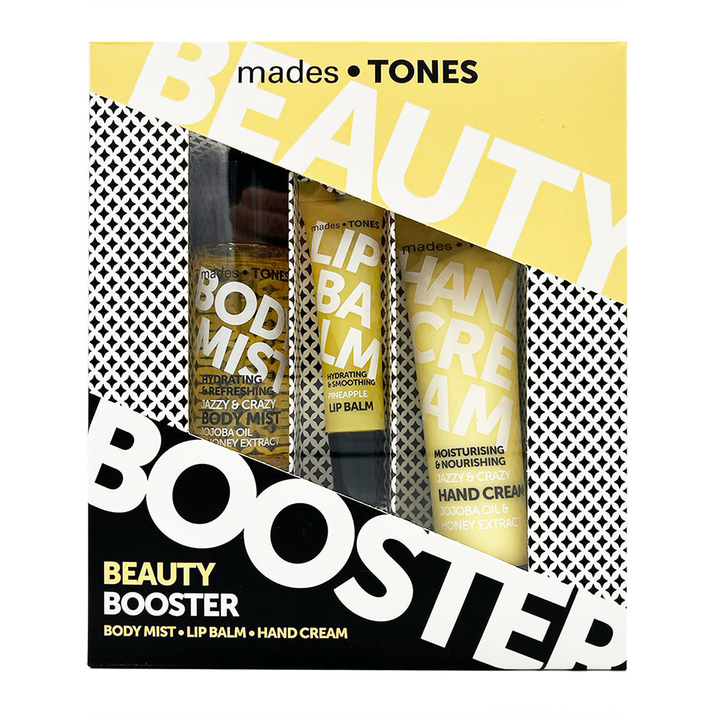 Набір: міст для тіла, бальзам для губ, крем для рук JAZZY & CRAZY SPARKLING HONEY