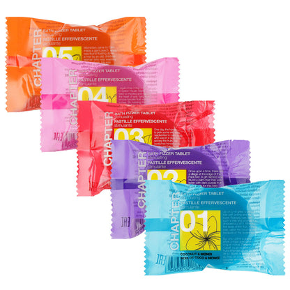 Набір шипучих таблеток для ванни CHAPTER coconut&acai&berry&lychee&peach