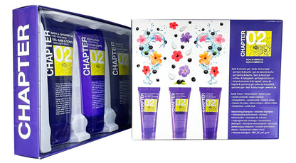 Набір для подорожей 02: гель для душу, лосьйон для тіла, шампунь CHAPTER acai & hibiscus