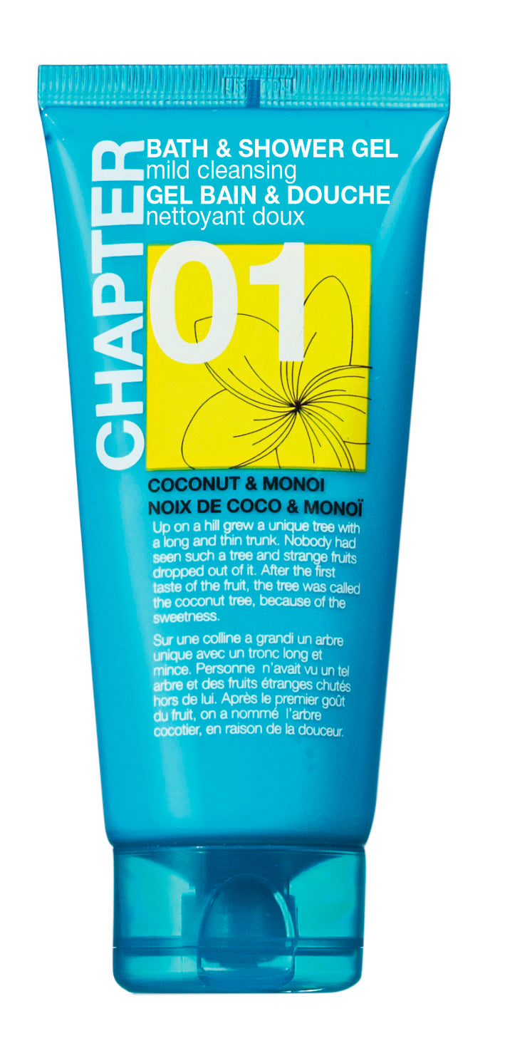Набір для подорожей 01: гель для душу x3 CHAPTER coconut & monoi / berry & amaryllis / lychee & lotus