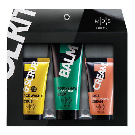 Набір засобів: скраб-засіб для вмивання, крем п/гоління, анти-віковий крем для обличчя BAMBOO, CANOLA OIL