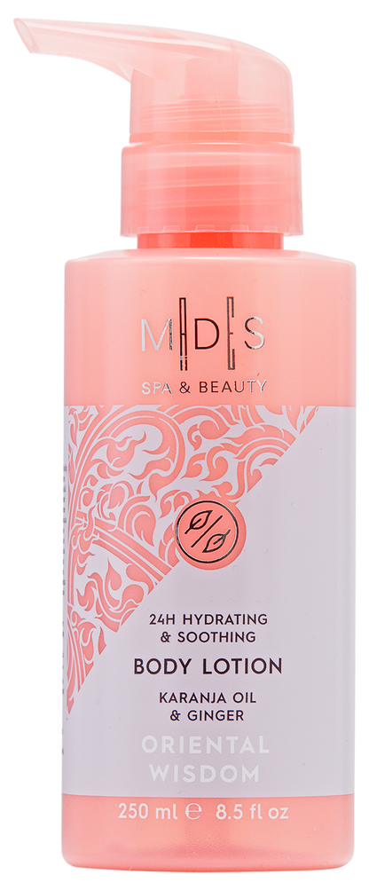 Подарунковий набір: гель для душу, лосьйон для тіла, крем для рук та нігтів ORIENTAL WISDOM aloe vera & ginger & cardamom