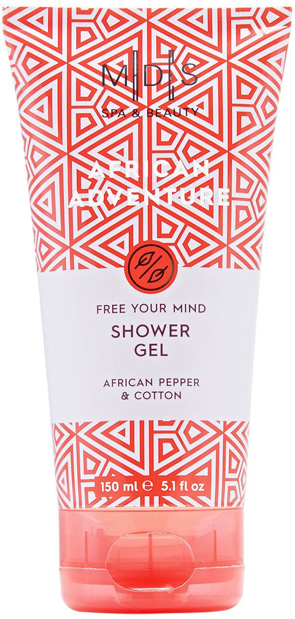 Подарунковий набір: гель для душу, лосьйон для тіла, крем для рук та нігтів AFRICAN ADVENTURE african pepper & cotton