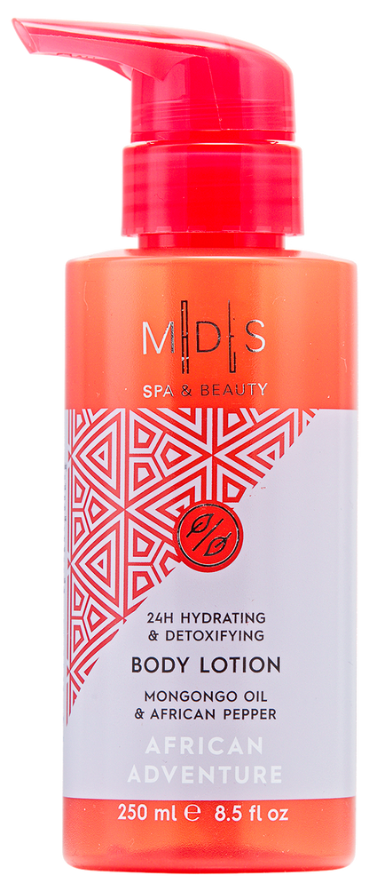 Подарунковий набір: гель для душу, лосьйон для тіла, крем для рук та нігтів AFRICAN ADVENTURE african pepper & cotton