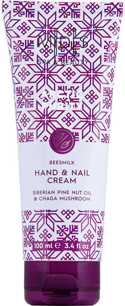 Подарунковий набір: гель для душу, лосьйон для тіла, крем для рук та нігтів ARCTIC PURITY chaga mushroom & bilberry