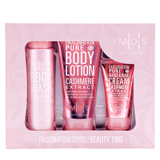 Подарунковий набір: гель для душу, лосьйон для тіла, крем для рук та нігтів КАШЕМІР