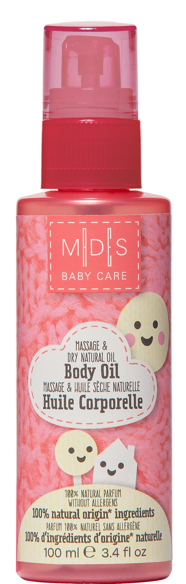 Суха масажна олія 99% - CHAMOMILE EXTRACT (BISABOLOL), PLUM & AVOCADO OIL