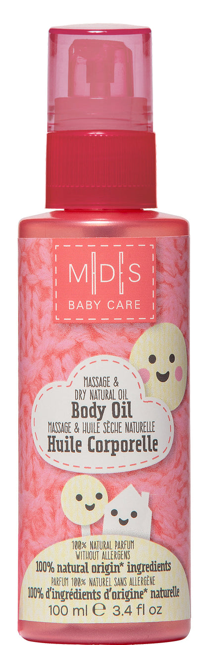 Суха масажна олія 99% - CHAMOMILE EXTRACT (BISABOLOL), PLUM & AVOCADO OIL