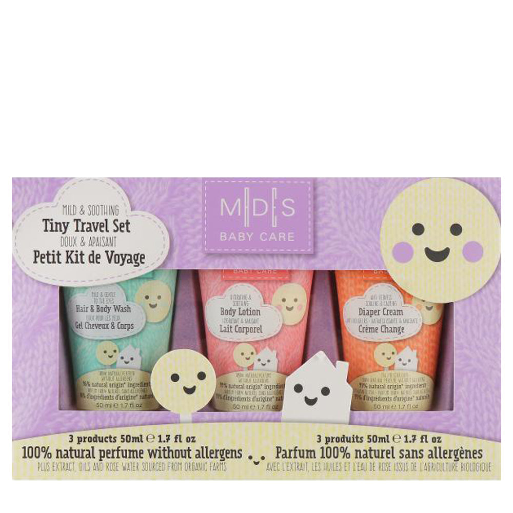 Набір: гель для душу, молочко для тіла, шампунь 99% - ROSE WATER & OAT EXTRACT, PLUM & AVOCADO OIL, CHAMOMILE EXTRACT (BISABOLOL)