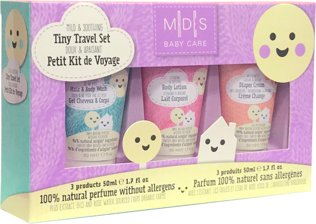 Набір: гель для душу, молочко для тіла, шампунь 99% - ROSE WATER & OAT EXTRACT, PLUM & AVOCADO OIL, CHAMOMILE EXTRACT (BISABOLOL)